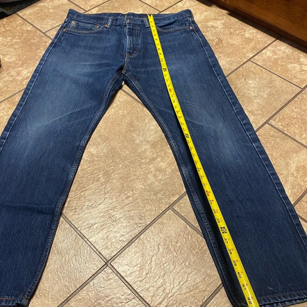 Levi's Dark Blue Straight Men's 36/30 Jeans with some fading Timeless Classic
